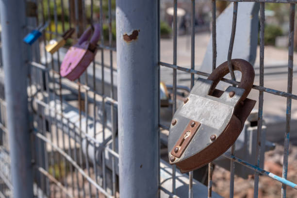 istock Locks on the bridge over the lagoon in Eilat 1344153534
