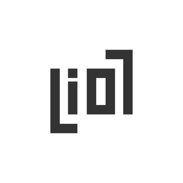 letter i and o monogram logo. io initials logotype - 埃歐 幅插畫檔、美工圖案、卡通及圖標