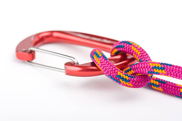 istock Munter Hitch and Red Climbing Carabiner 134416114