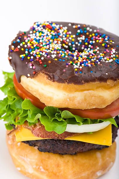 istock Chocolate Doughnut Bacon Cheeseburger Junk Food 134416197