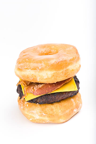 istock Sugar Glazed Doughnut Bacon Cheeseburger Junk Food 134416238