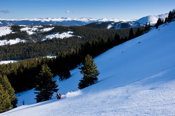 istock Skier Making Powder Turns in Backcountry 134416769