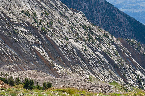 Rugged Granite Feature West Elk Mountains Colorado.  View of towering mountain in summer.  Converted from 14-bit Raw file.  sRGB color space.