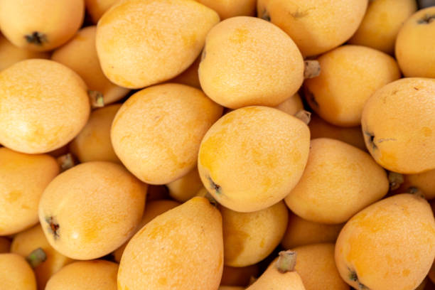 istock Yellow and big loquats on the plate 1344171885