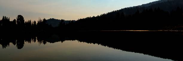 Bloomington Lake Reflection stock photo