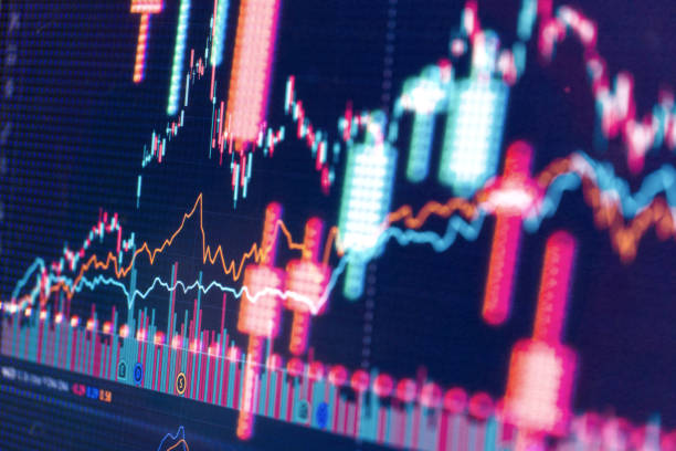istock Financial stock market graph. Selective focus 1344179377