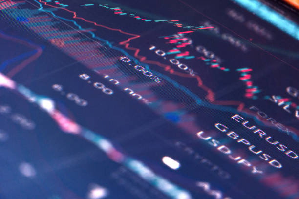 istock Financial stock market graph. Selective focus 1344179378