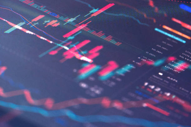 istock Financial stock market graph. Selective focus 1344179384