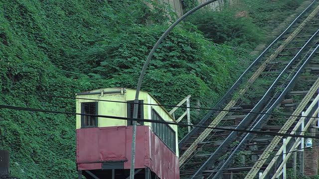 Vintage Funicular Elevator in Valparaiso, Chile, South America.