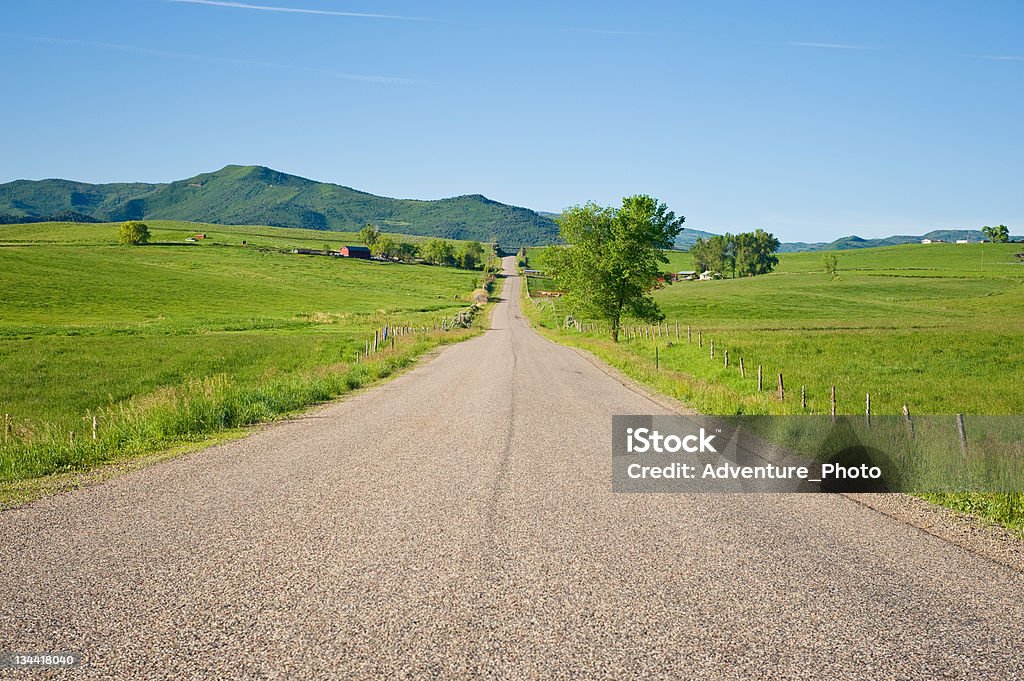 Pintoresco paisaje Rural con Road en Colorado - Foto de stock de Agricultura libre de derechos