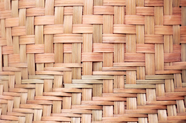 istock Brown bamboo wood wall old texture for background in seamless patterns 1344180950