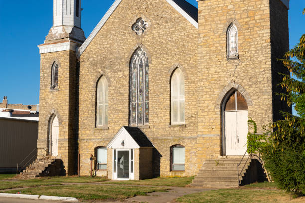 istock Old church in the Midwest. 1344181921