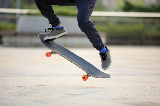 istock Skateboarder skateboarding outdoors in city 1344182831