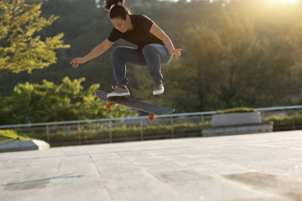 istock Skateboarder skateboarding outdoors in city 1344184554