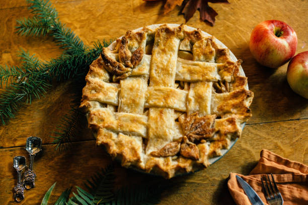 istock Fresh Baked Apple Pie Arrangement 1344186459