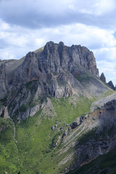 istock High altitude mountain landscape under blue sky 1344187412