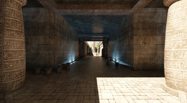 istock Egyptian Temple 3D Illustration Fantasy Old Kingdom 1344190739