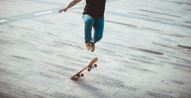 istock Skateboarder skateboarding outdoors in city 1344192506