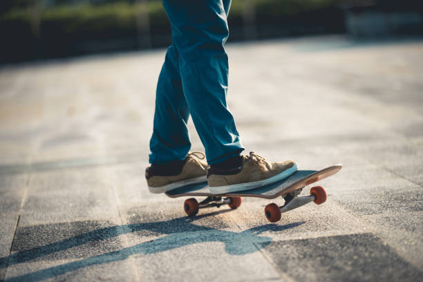 istock Skateboarder skateboarding outdoors in city 1344192777