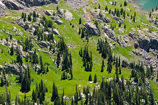 istock Rugged Mountain Terrain with Aquamarine Lake 134419694
