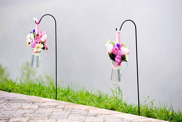 istock Colorful Vibrant Wedding Flowers Hanging 134419783
