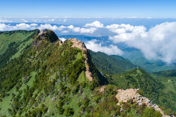 Mount Ishizuchi in Ehime, Japan Mount Ishizuchi in Ehime, Japan mt ishizuchi stock pictures, royalty-free photos & images