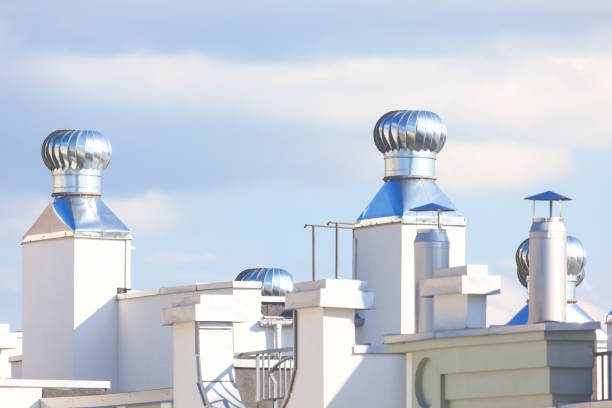 istock Roof Extractor Fans on the Rooftop 1344206127