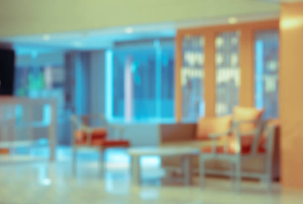 istock Abstract luxury blur hotel lobby interior for background 1344207081