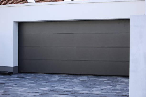 istock Modern new garage door (sectional door) 1344207140