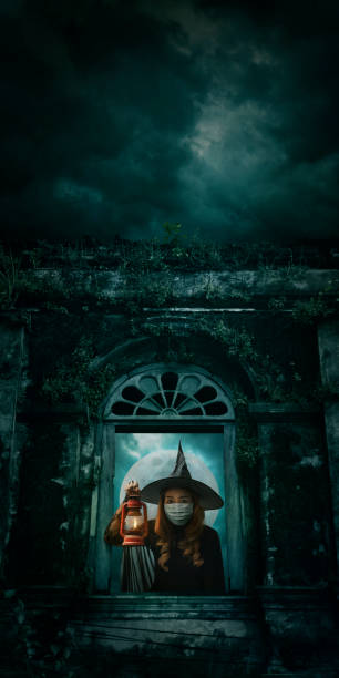 istock Halloween and coronavirus or covid-19 concept 1344209902