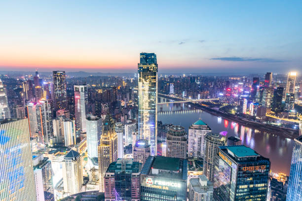 istock chongqing jiefangbei cbd at night 1344210024