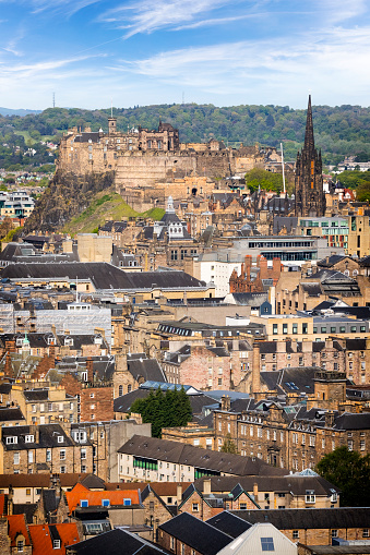 View over Edinburgh from Arthur's Seat, Scotland, UK