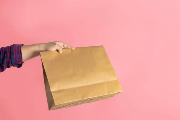 istock Packaging template mock up. Delivery service concept Copy space advertising area 1344212337