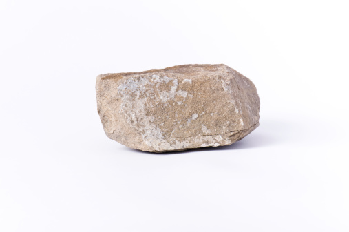 Solid Heavy Rock.  Centered Rock on white background.  Converted from 14-bit Raw.  ProPhoto RGB.