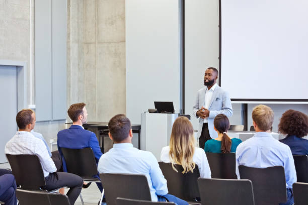 istock Business semiar in the convention center 1344216522