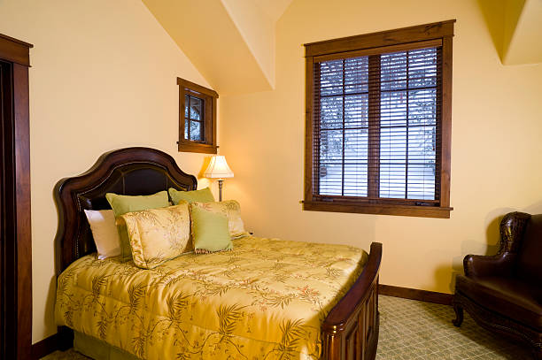 istock Guest Bedroom with Beautiful View out Window 134421724