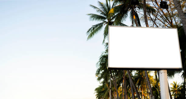 istock Blank billboard mock up in a sidewalk 1344221055