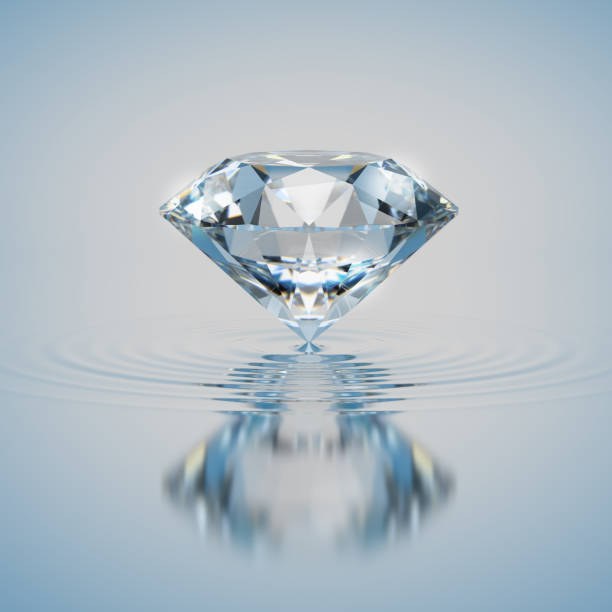 istock diamond on the surface of the water 1344223895