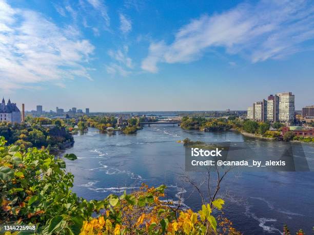 Ontario And Quebec In One Shot Stock Photo - Download Image Now - Gatineau, Quebec, Public Park