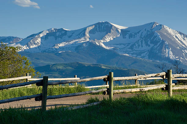 Snow capped Mt Ellis in Bozeman, Montana