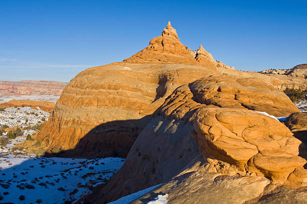 istock Red Rock Formation Near Moab Utah in Winter 134423616