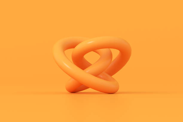 istock Illustration of abstract 3d rendering, Orange background. 1344237697