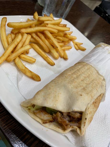 istock Shawarma and French Fries 1344238062