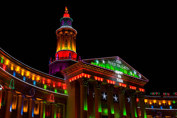 istock Denver City and County Building with Christmas Lights 134423907