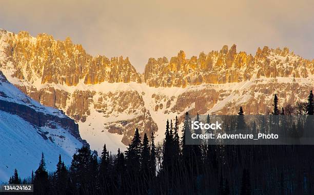 Telluride Colorado Mountain Arete And Spires At Sunset Stock Photo - Download Image Now