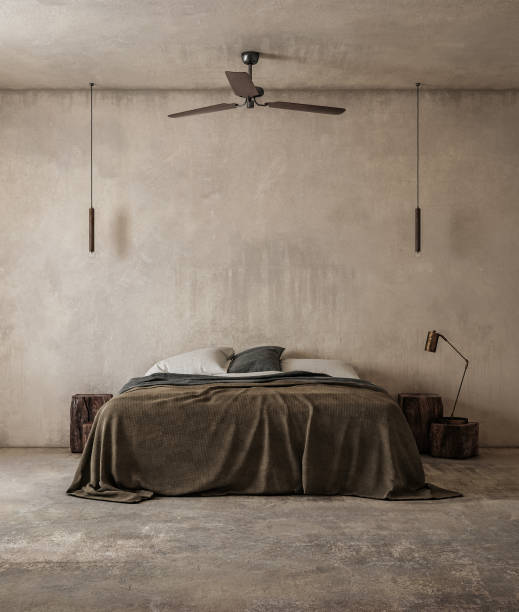 istock Earthy nomadic bedroom interior 1344243422
