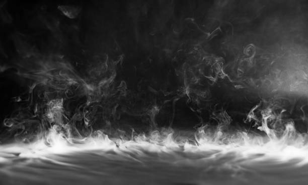 istock Movement of smoke,Abstract white smoke on black background. 1344245250