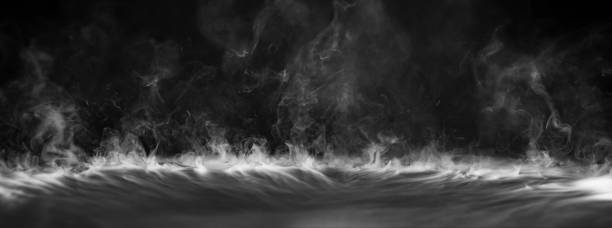 istock Movement of smoke,Abstract white smoke on black background. 1344245251