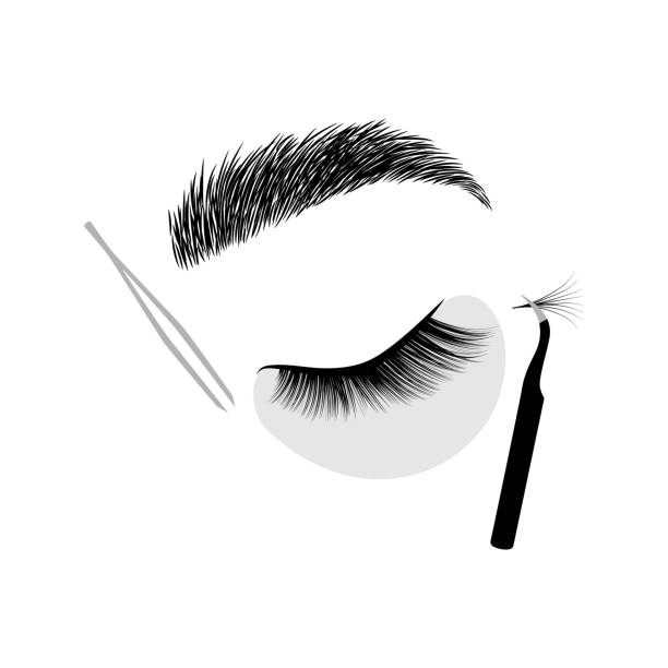 Women's eyelash extension process icon Eyelash extension process icon 490 stock illustrations
