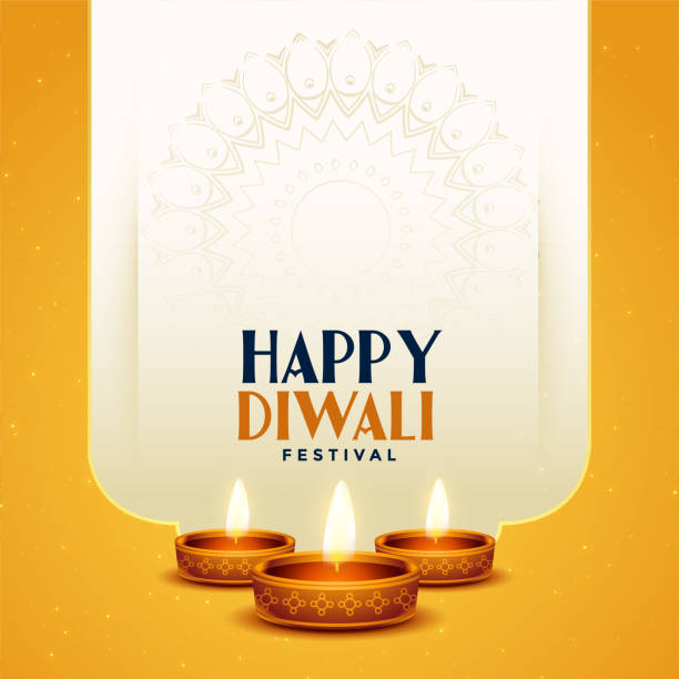 nice traditional happy diwali background with diya design nice traditional happy diwali background with diya design diwali stock illustrations